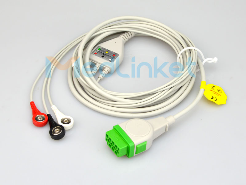 Factory supplied Fluid Property Sensor –  Medlinket GE-Marquette Compatible Direct-Connect ECG Cables – Med-link