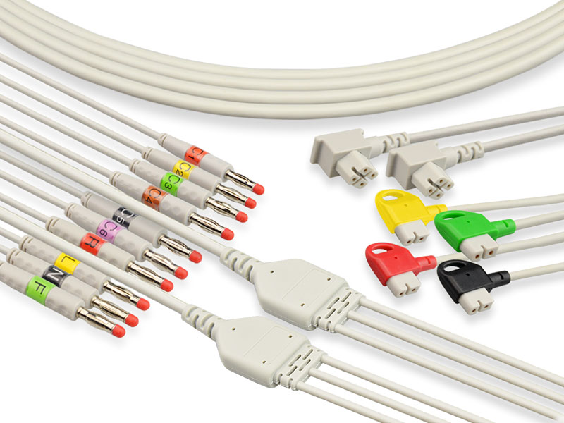 One-Piece Series EKG Cable With Leads